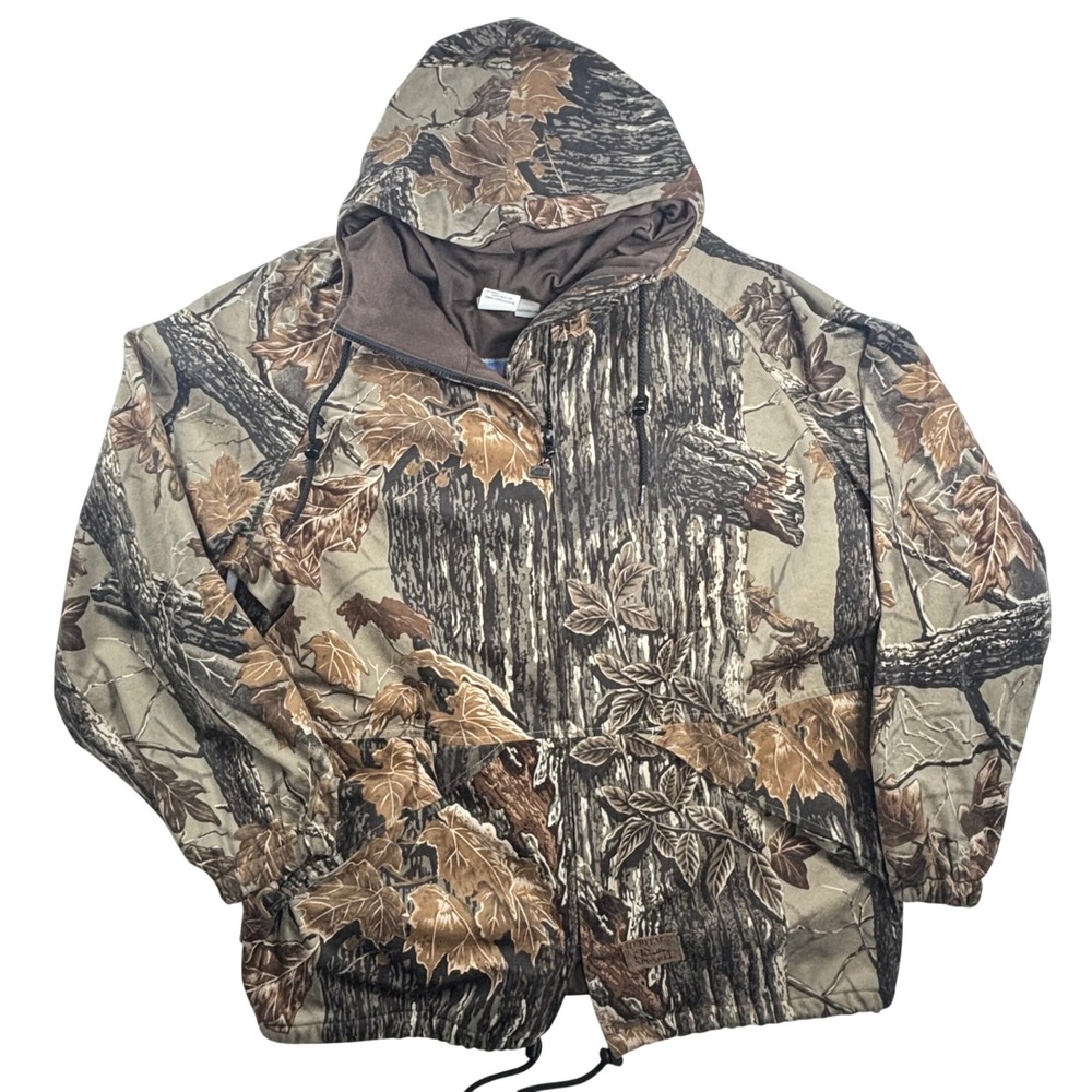 Walls Water-Pruf Camo Jacket Mens 2XL Brown Real Tree Hooded Waterproof Realtree